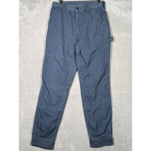 Patagonia Pants Womens 4 Blue Hemp Canvas Carpenter All Seasons Double Knee Work